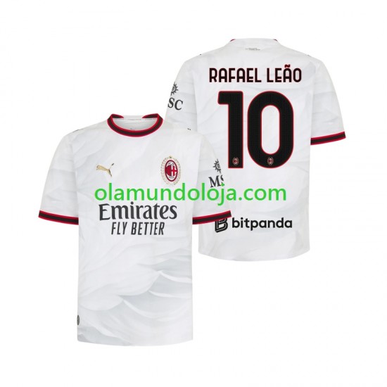 Camisola AC Milan Rafael Leao 10 Homem Equipamento Segundo 2026-2027 Manga Curta